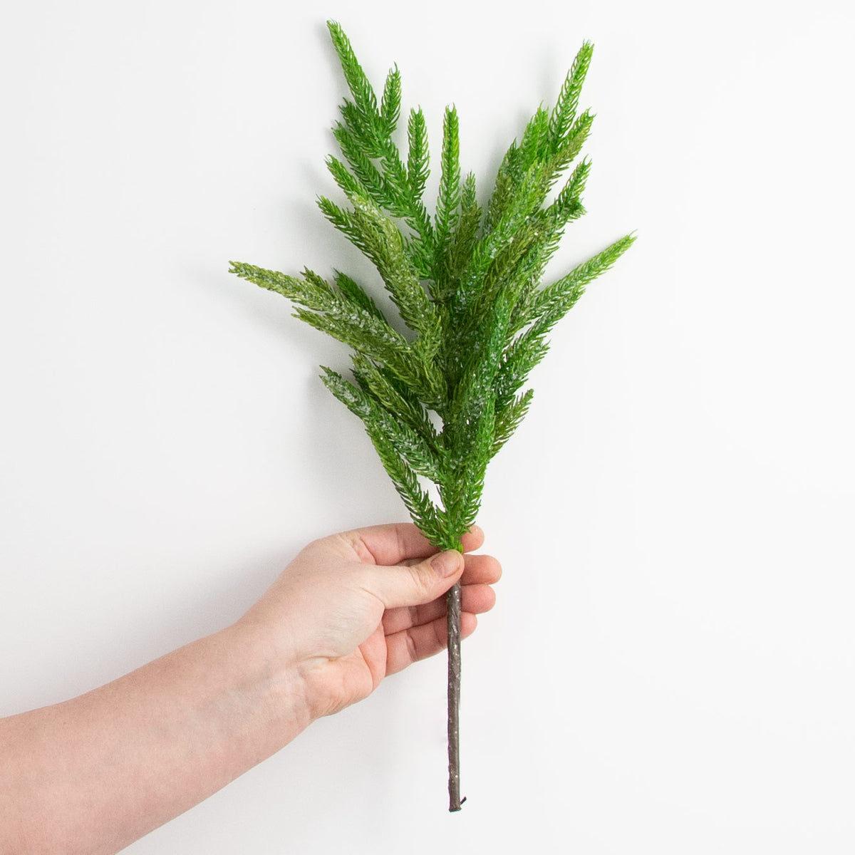 16" Frosted Fir Pine Branch Spray detail photo 3
