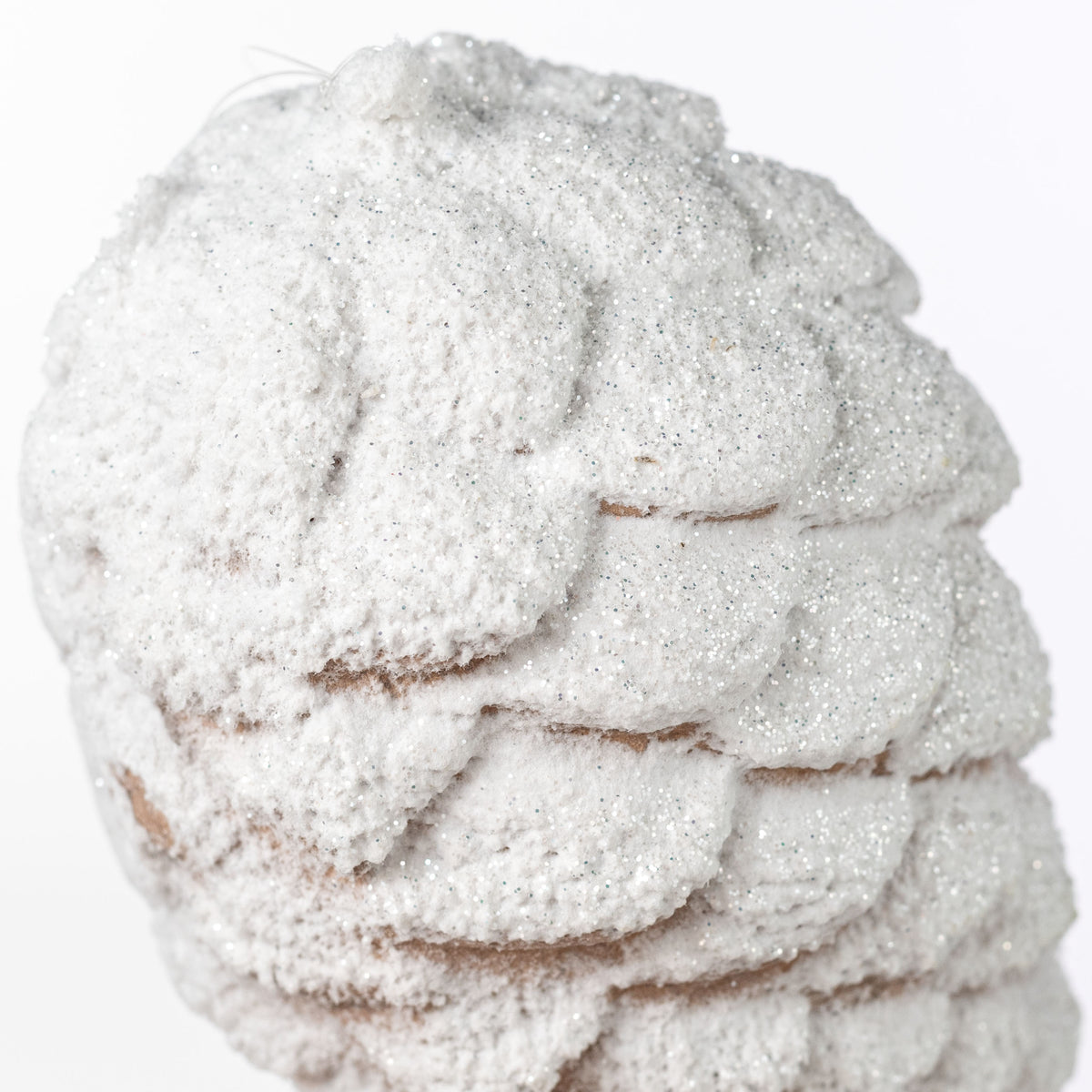 9" Frosted Pinecone Ornament detail photo 3