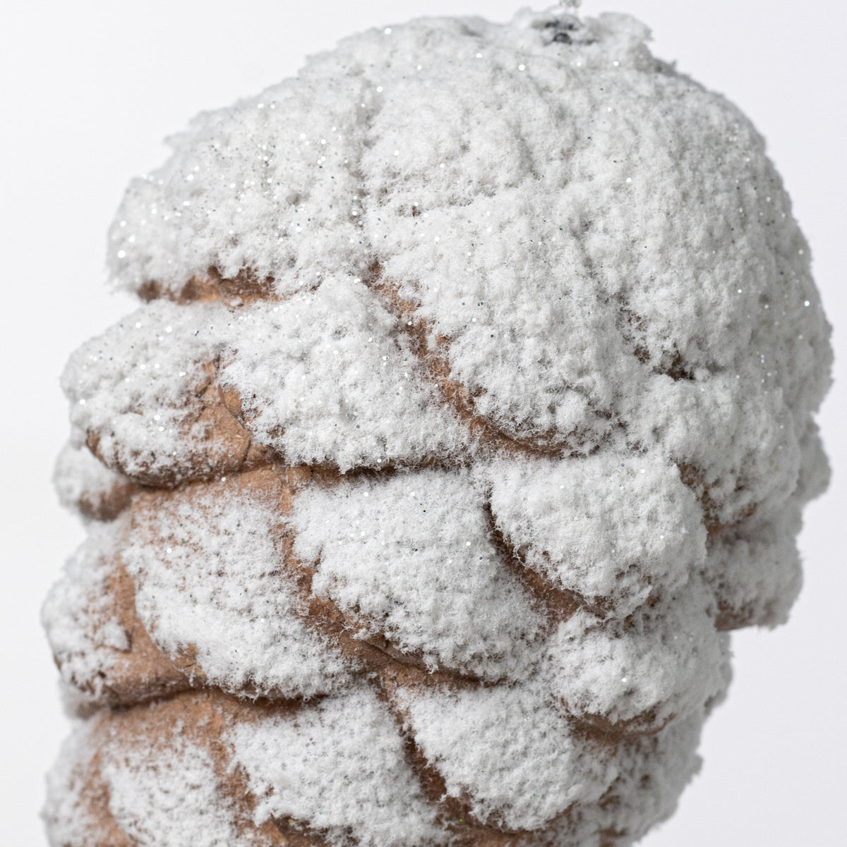 7" Frosted Pinecone Ornament detail photo 3