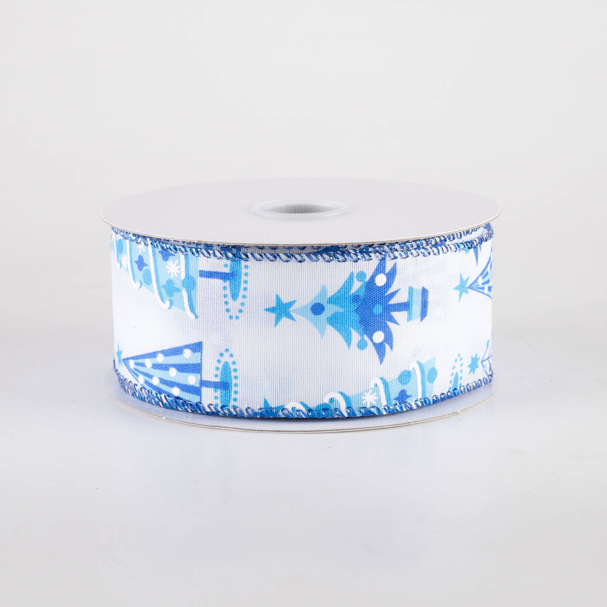 1.5" Fun Christmas Trees Ribbon: Shades of Blue (10 Yards) Item Number: 71407-09-04