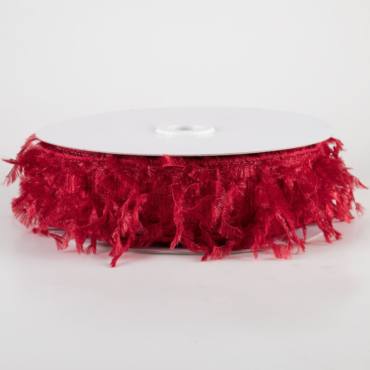 1.5" Furry Fabric Ribbon: Burgundy Brick Red (10 Yards) Item Number: RN588405