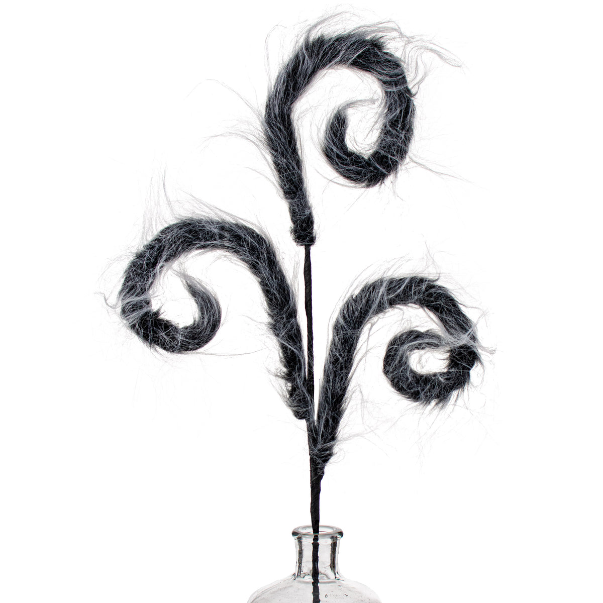 30" Furry Spiral Curly Spray: Black & White Item Number: 56827BKWT