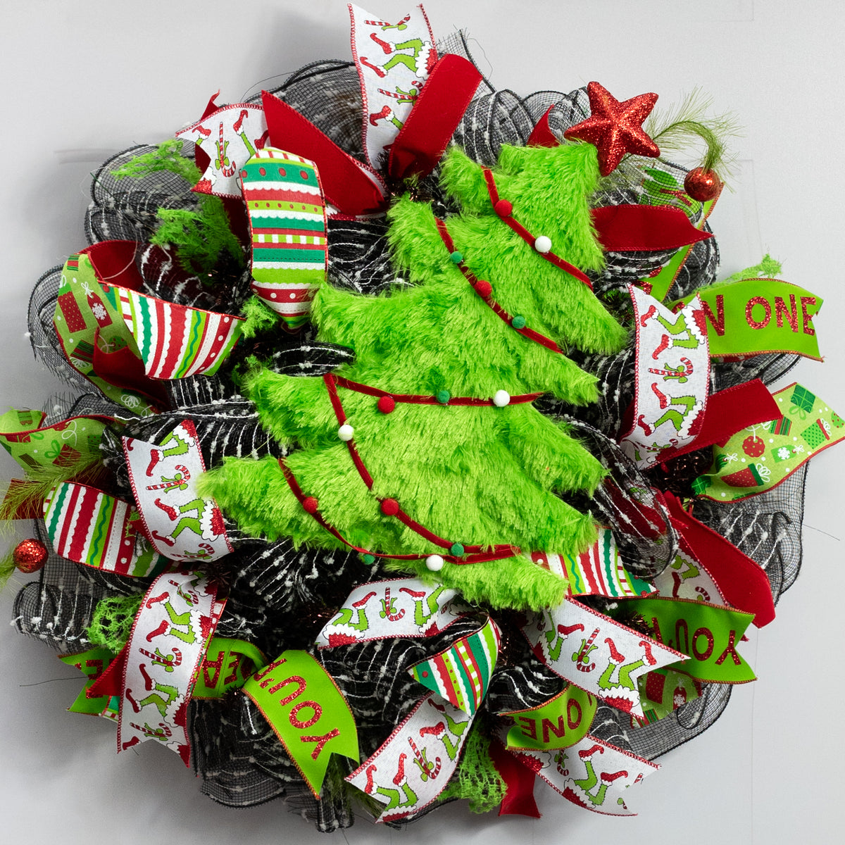28" Furry Whimsical Christmas Tree Pick Lifestyle Photo