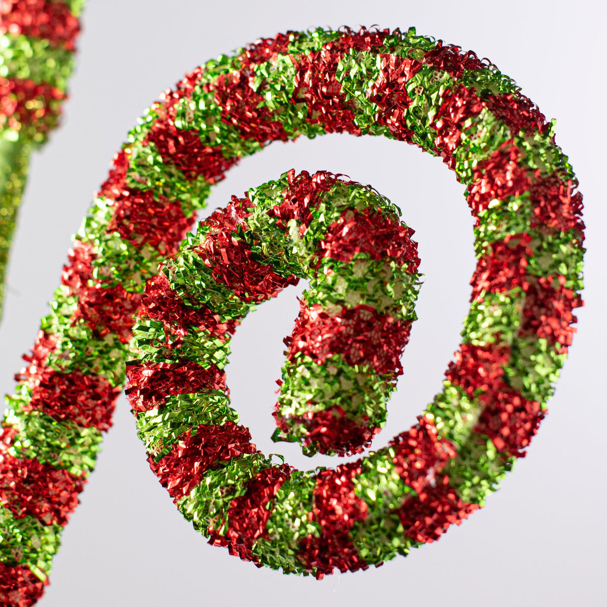 30" Fuzzy Tinsel Curl: Red & Lime Green Lifestyle Photo