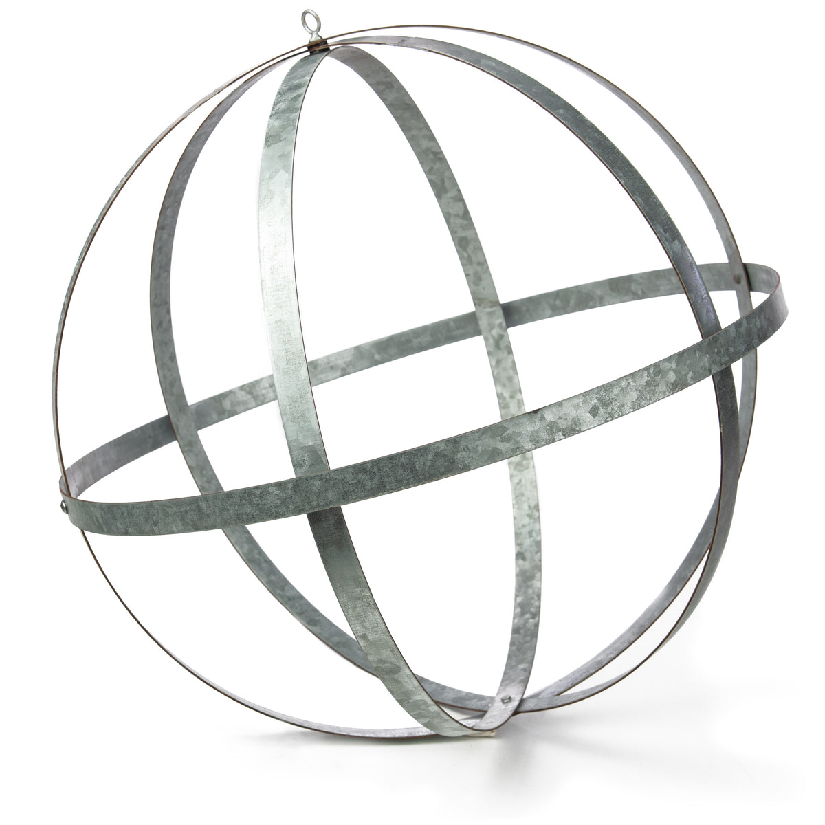18" Galvanized Metal Strip Ball: Acid Washed Item Number: AM0039M1