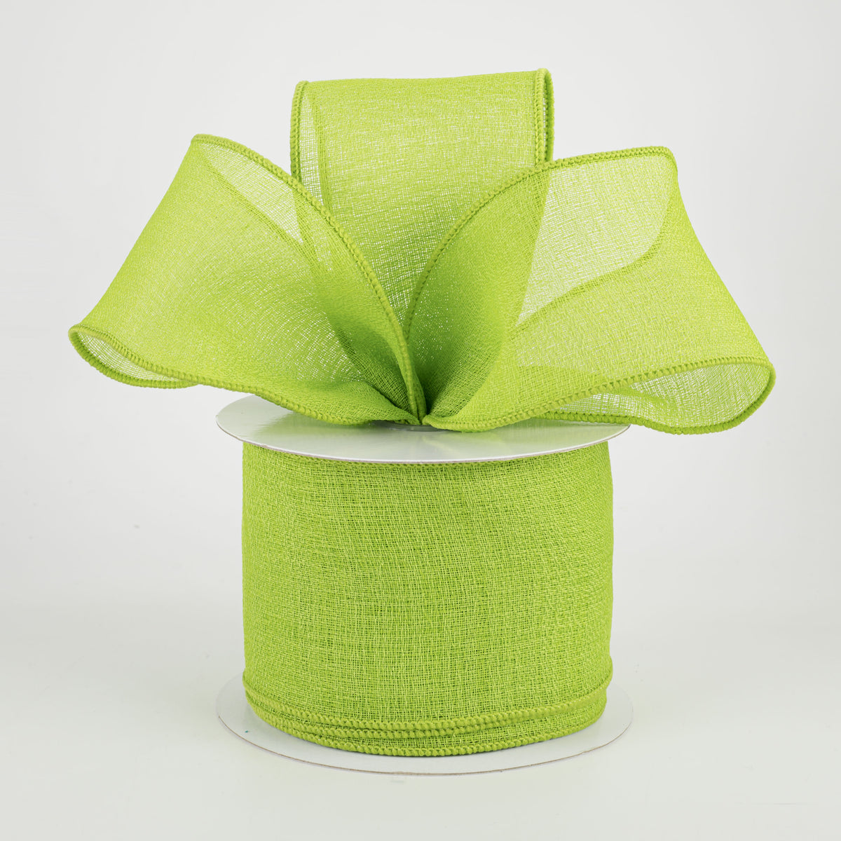 2.5" Gauze Ribbon: Lime Green (10 Yards) Lifestyle Photo