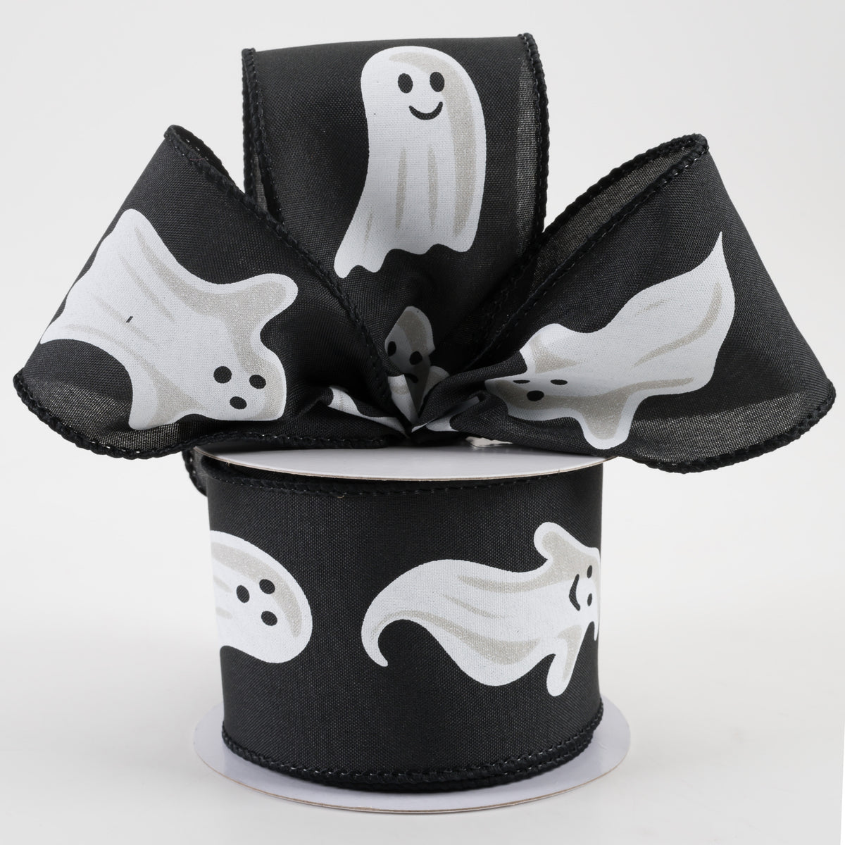 2.5" Ghosts Ribbon: Black (10 Yards) Lifestyle Photo