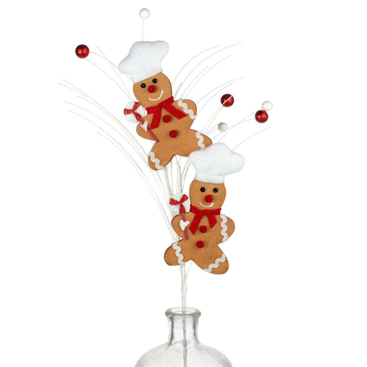 26" Gingerbread Chef Spray Item Number: 85929RDWT
