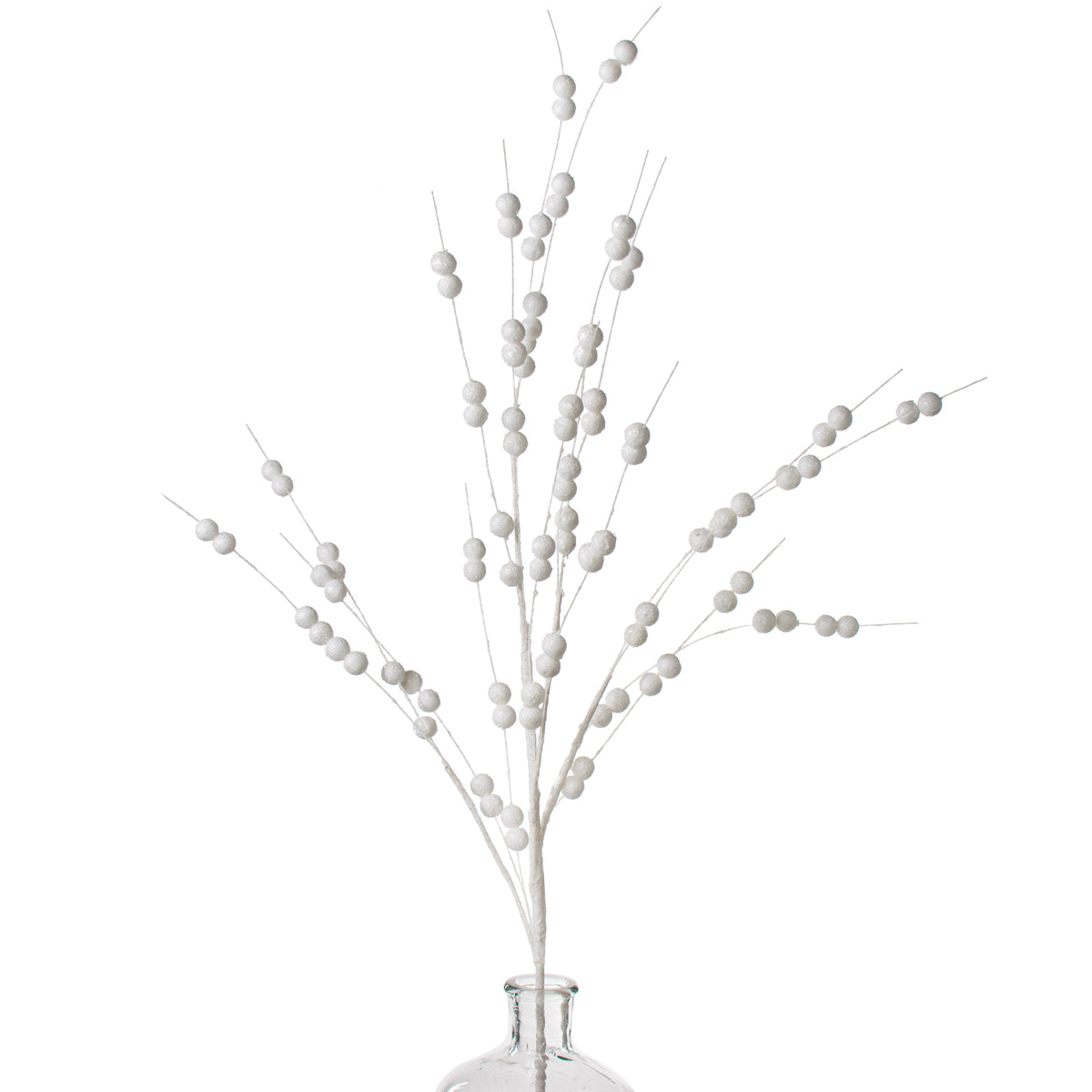 33" Glitter Berry Spray: White Item Number: 133153
