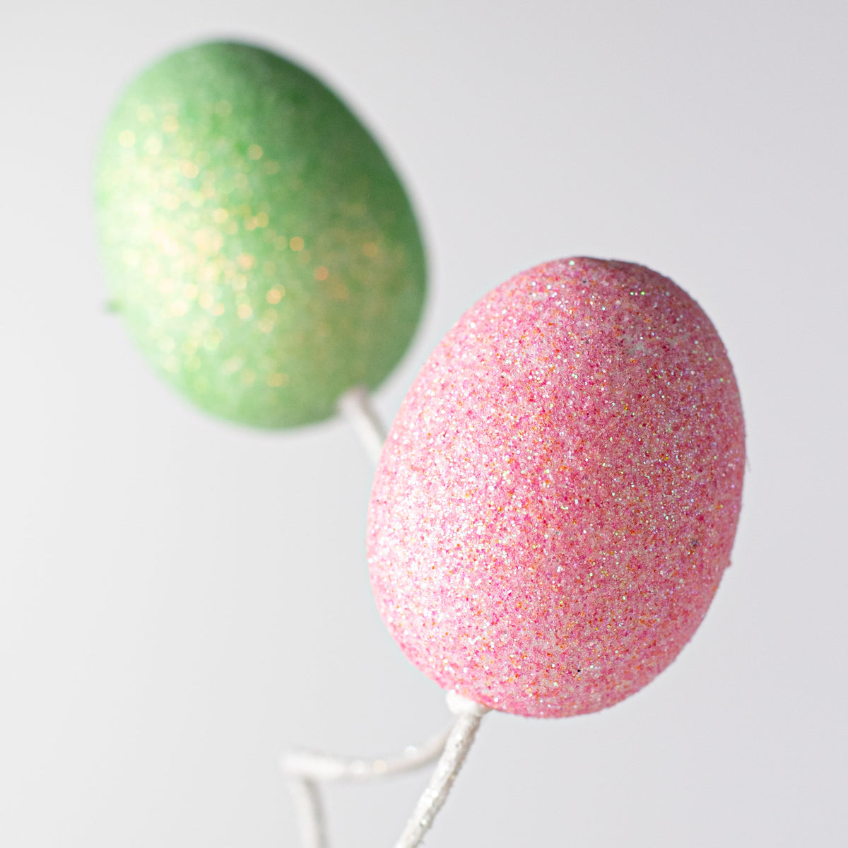 19" Glitter Easter Egg Spray: Pink & Light Green Lifestyle Photo