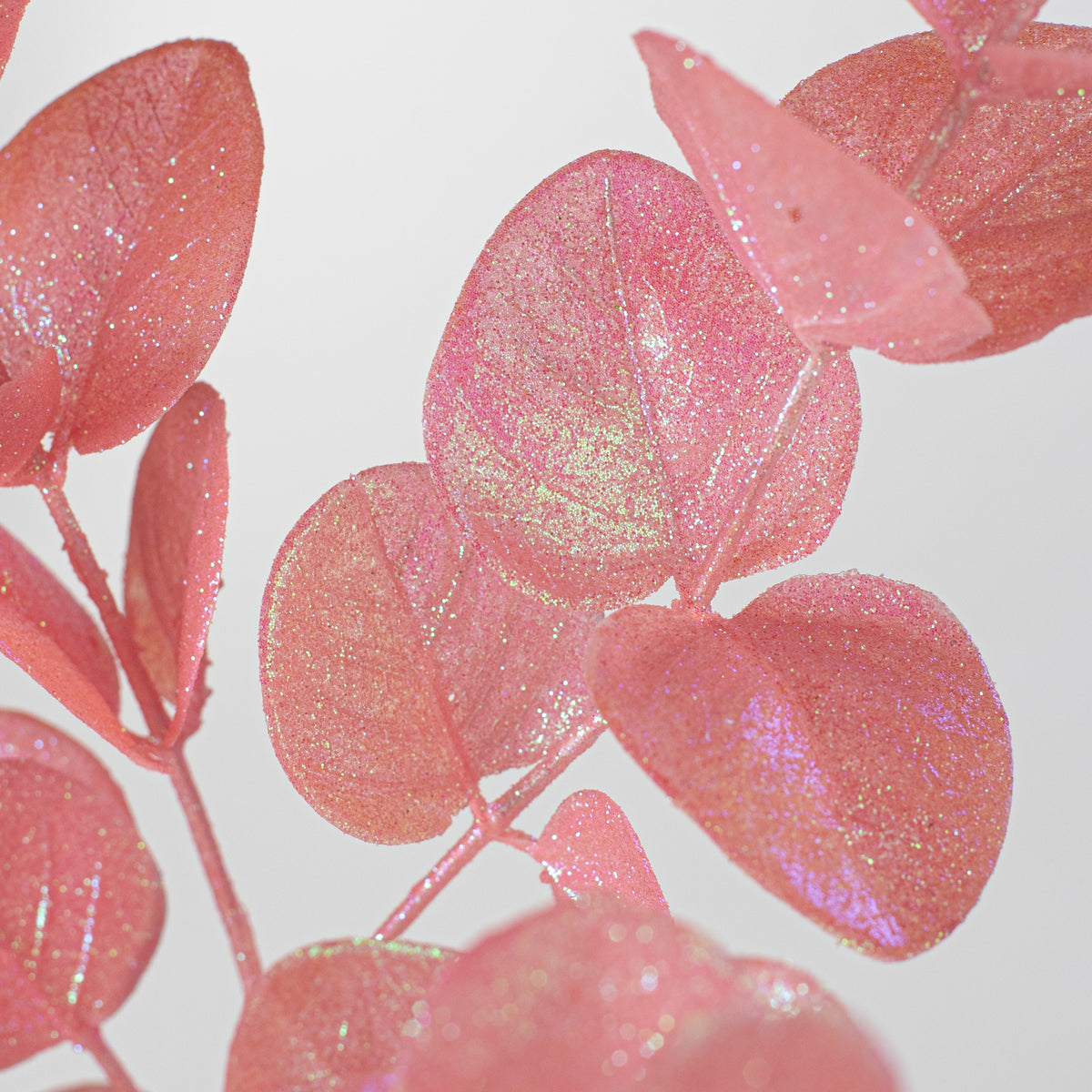 24" Glitter Eucalyptus Spray: Iridescent Pink Lifestyle Photo