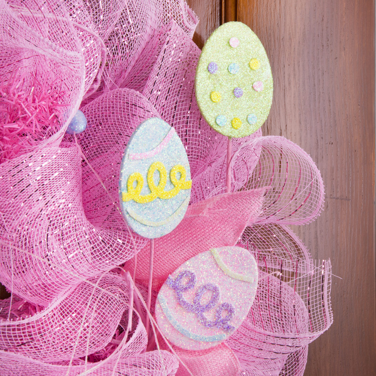 25" Glitter Foam Easter Egg Spray: Pastel Lifestyle Photo