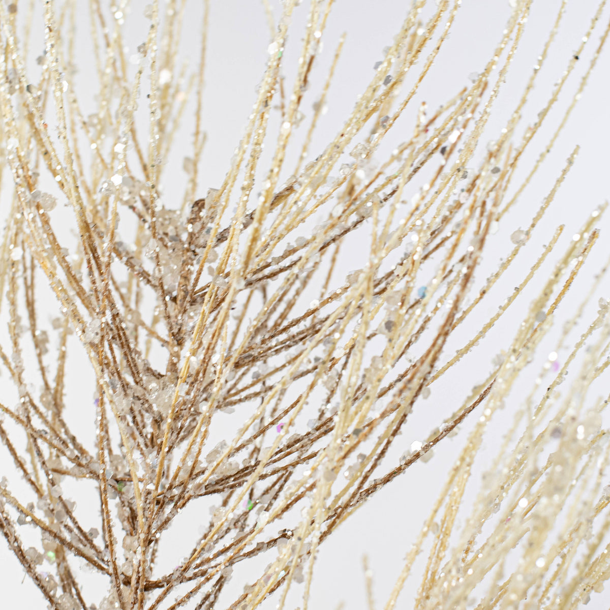27" Glitter Iced Pine Spray: Brown & Cream Lifestyle Photo