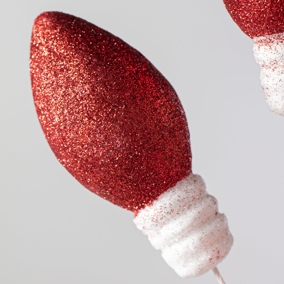 30" Glitter Light Bulb Spray: Red & White Lifestyle Photo