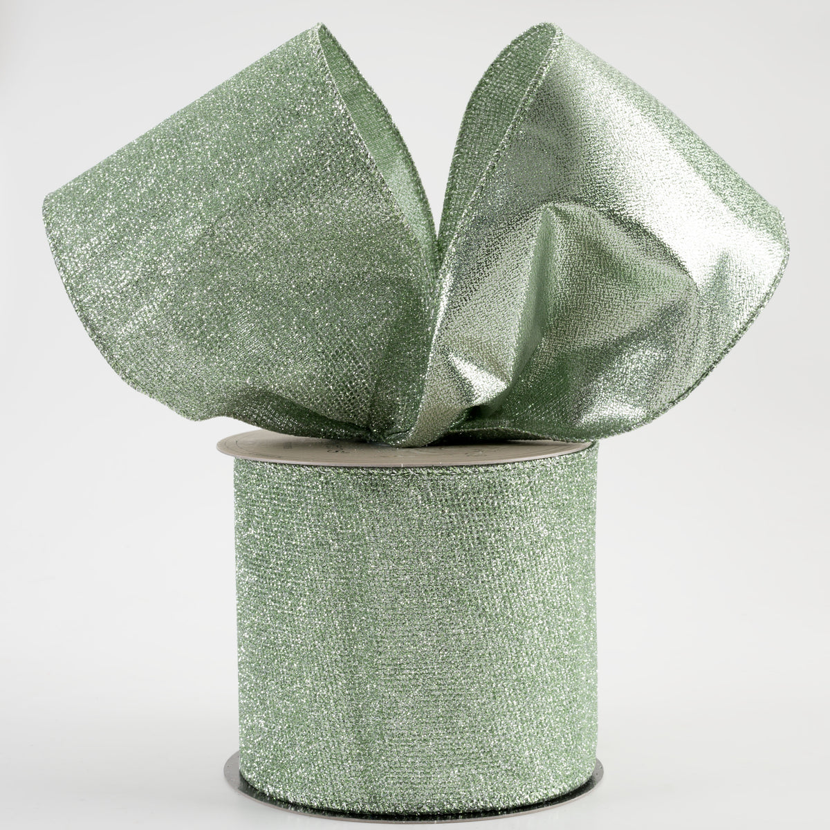 [D Stevens] 4" Glitter Mesh Mini Squares With Backing Ribbon: Celadon (10 Yards) Lifestyle Photo