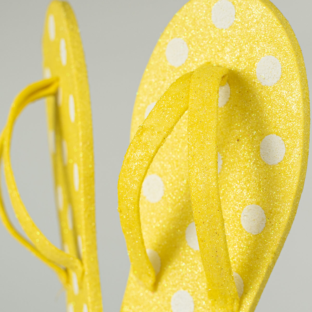 20" Glitter Polka Dot Flip Flop Spray: Yellow Lifestyle Photo
