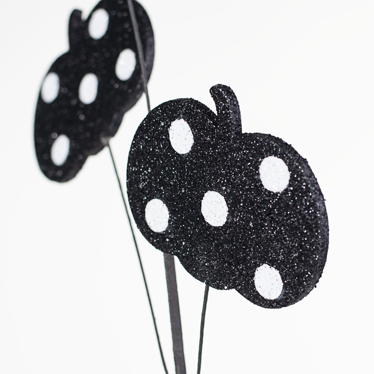 31" Glitter Polka Dot Pumpkin Spray: Black & White Lifestyle Photo