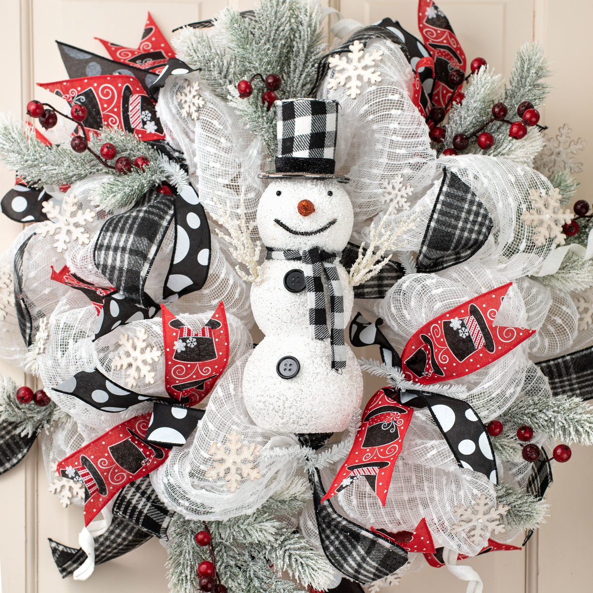 12" Glitter Styrofoam Snowman Figurine Lifestyle Photo