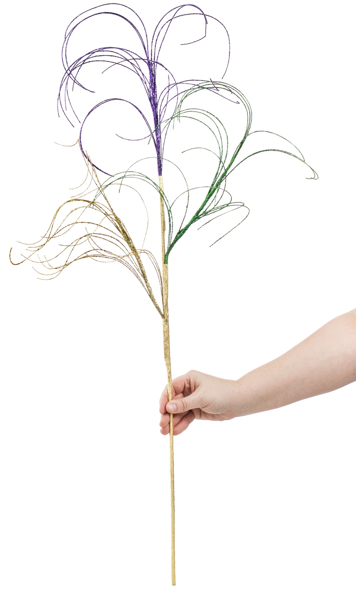 35" Glitter Wispy Spray: Mardi Gras Lifestyle Photo