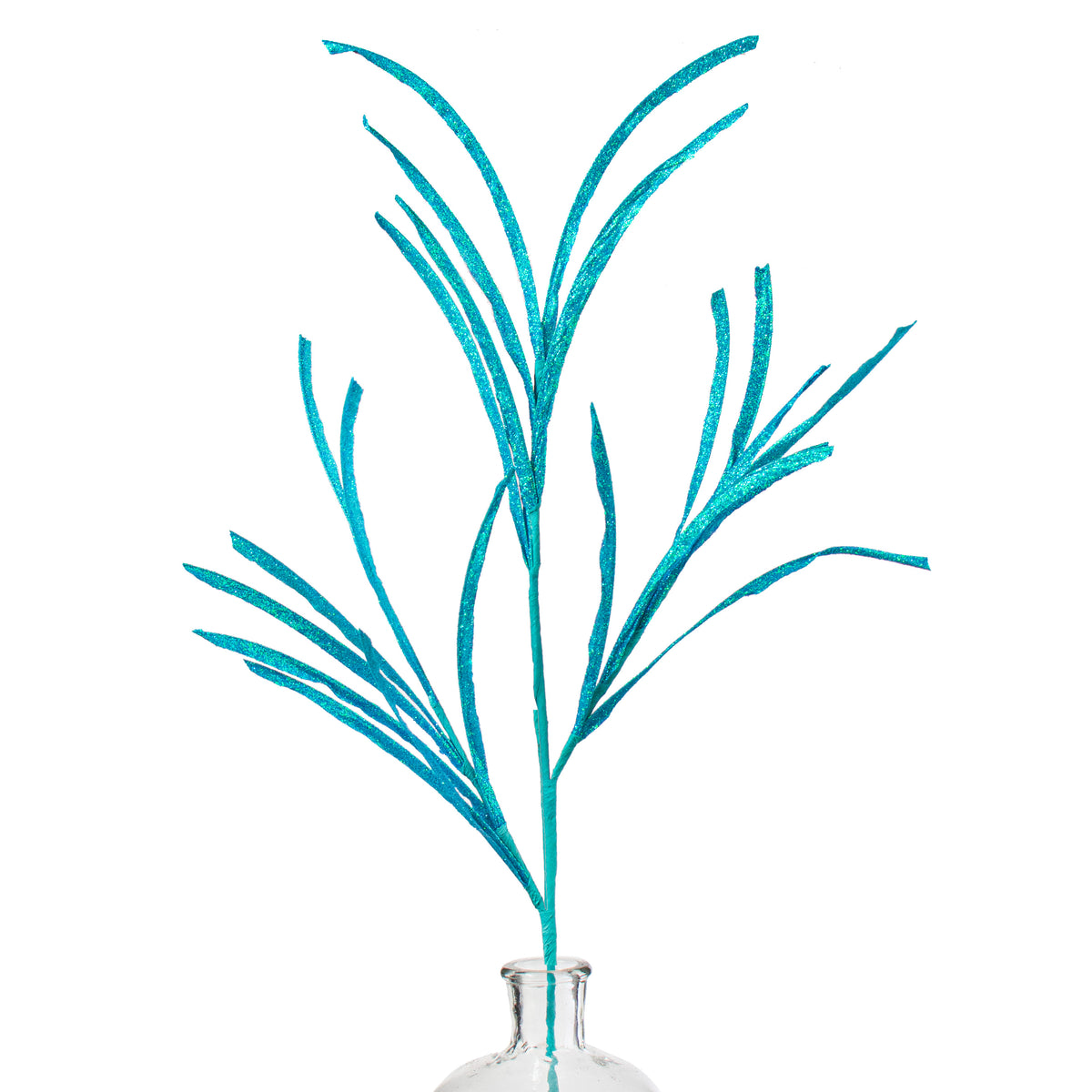 31" Glittered Paper Grass Spray: Bright Blue Item Number: XS110003
