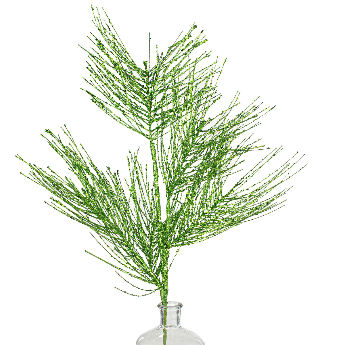 38" Glittered Pine Spray: Lime Green Item Number: XV798556