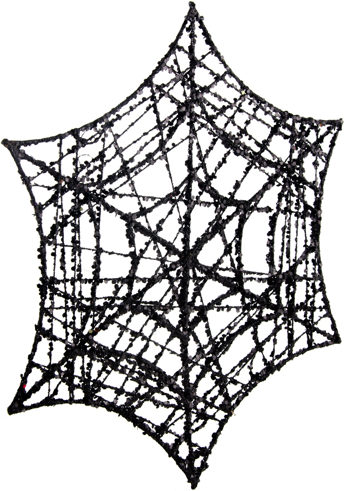 13" Glittered Spider Web: Black Lifestyle Photo