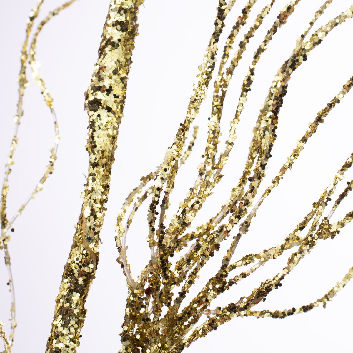 31" Glittered Spiral Pine Spray: Gold Lifestyle Photo