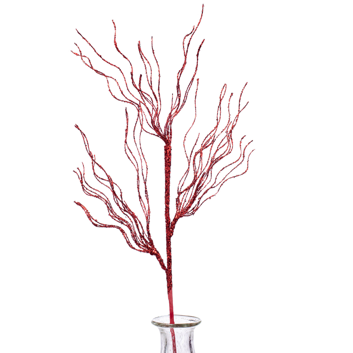 31" Glittered Spiral Pine Spray: Red Item Number: XS756224