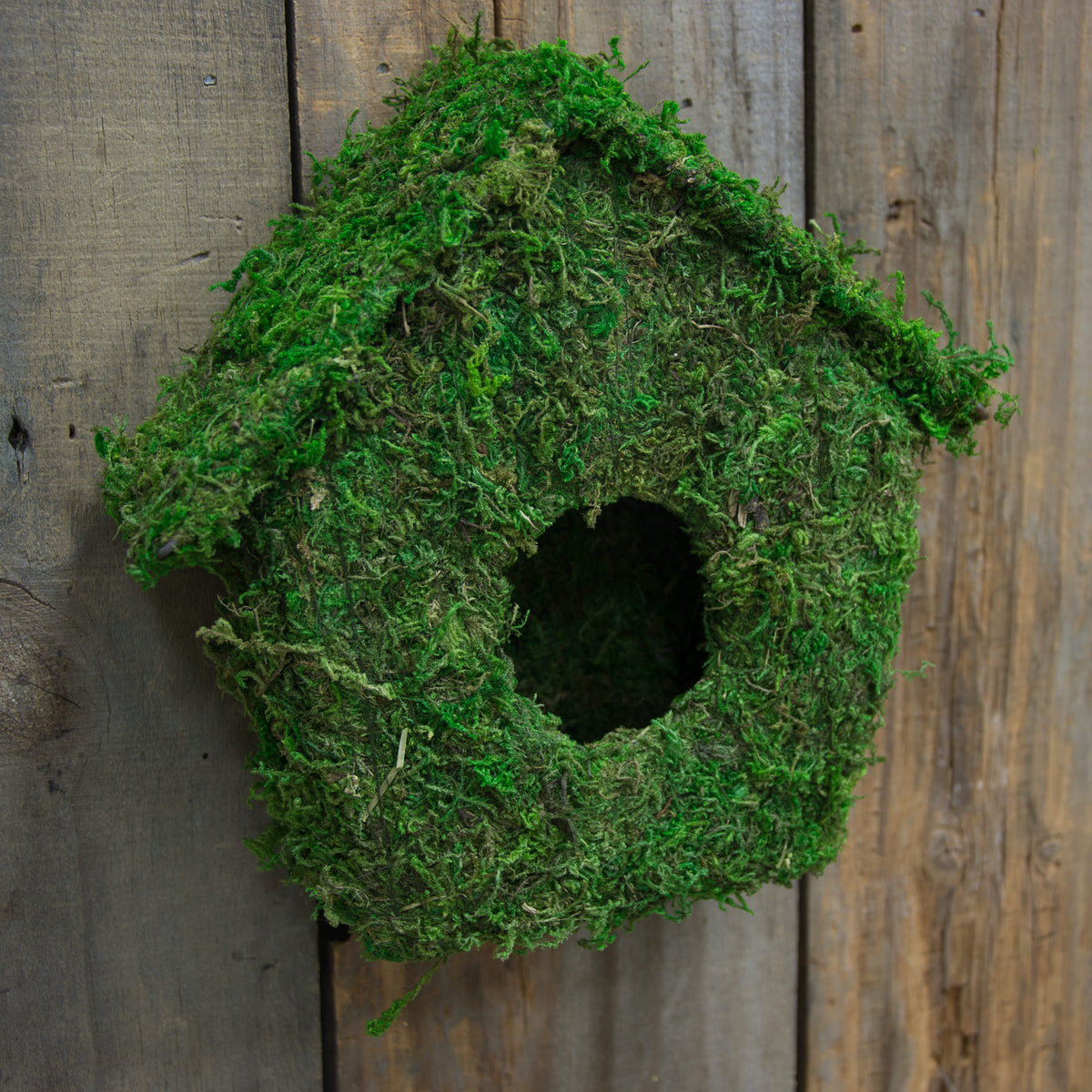 8" Green Moss Birdhouse detail photo 4