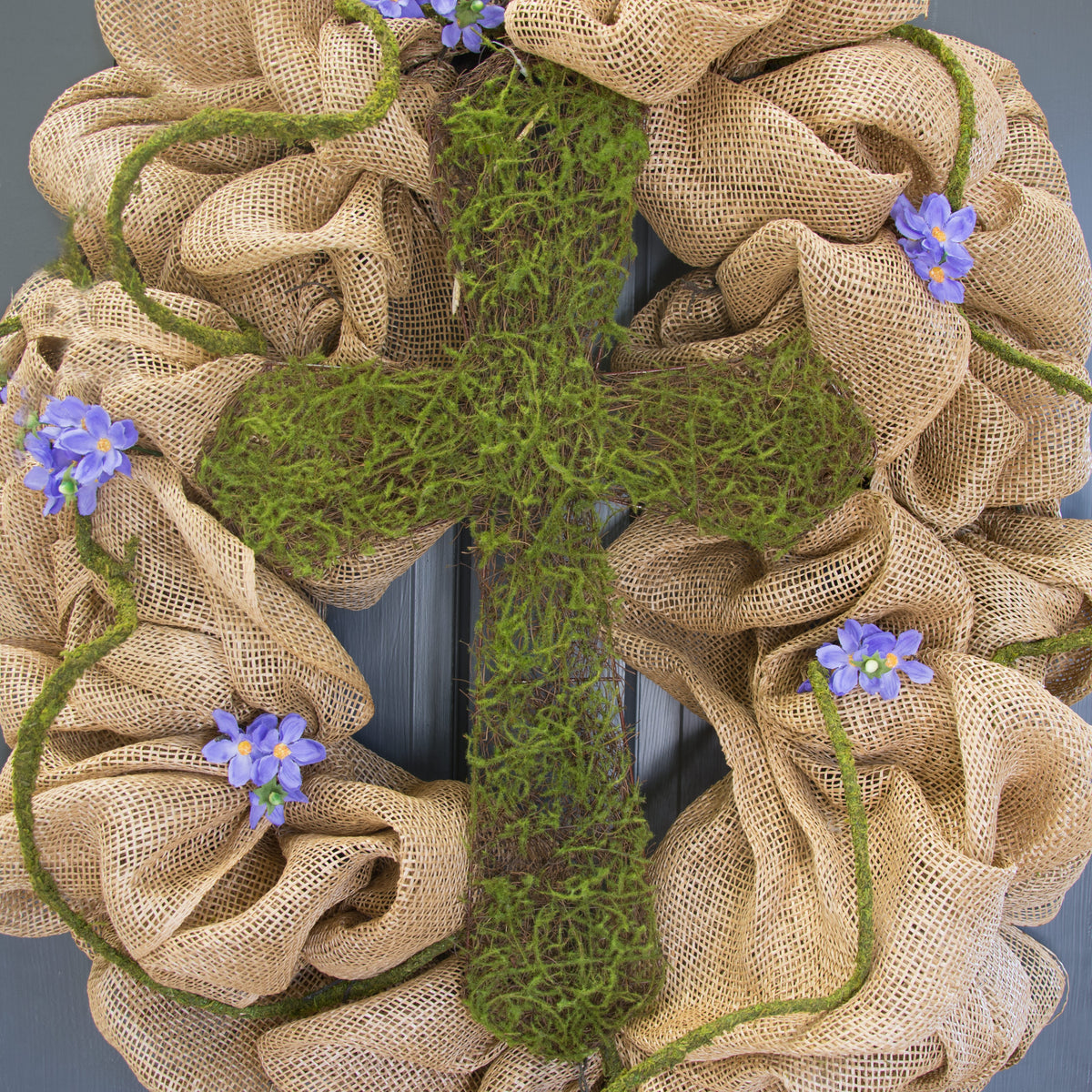 22" Green Moss Cross Lifestyle Photo