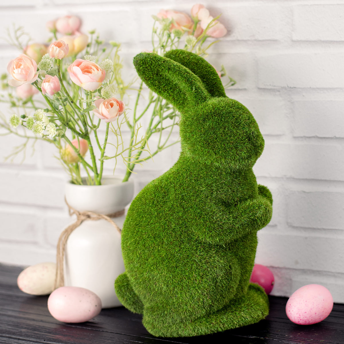 11.5" Green Moss Rabbit Lifestyle Photo