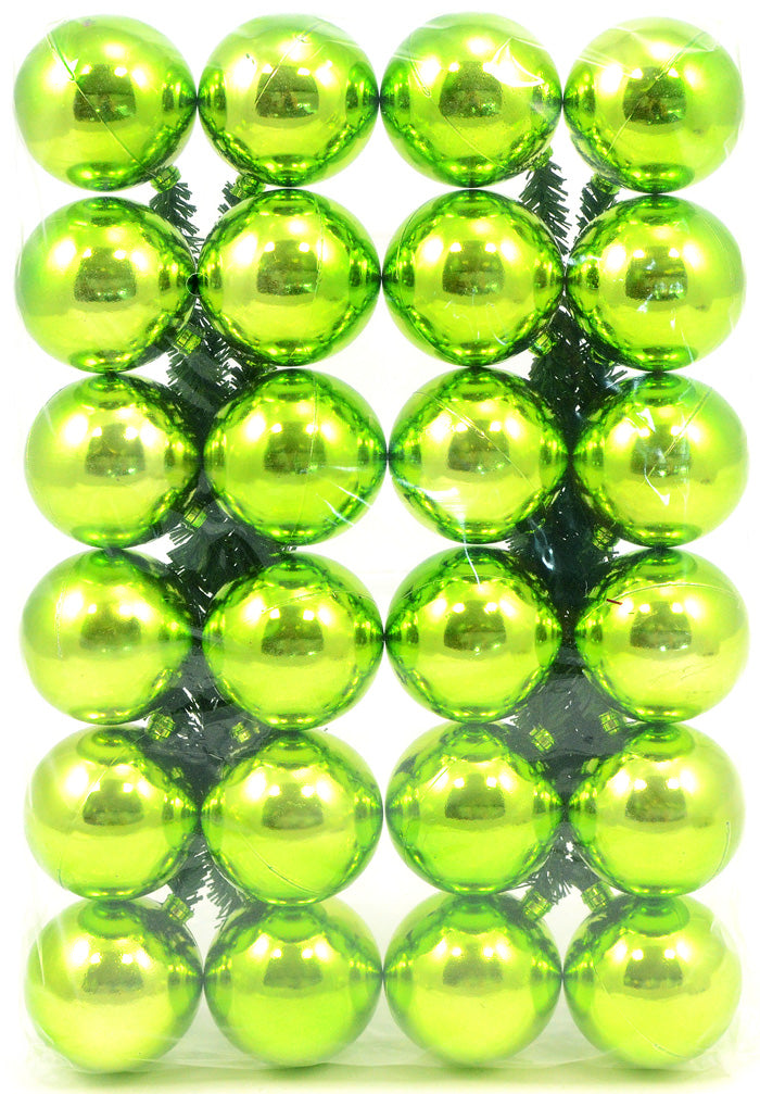 6" Green Tinsel Ties w/ 50mm Balls: Lime Green (Set of 12) Lifestyle Photo