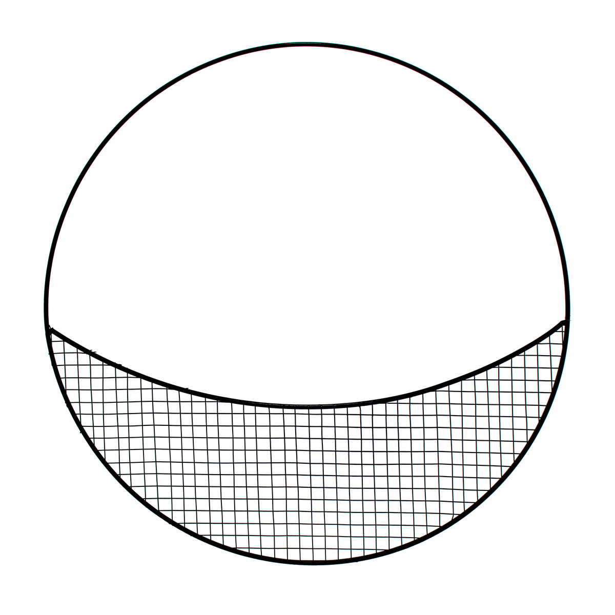 16" Half Moon Wire Mesh Wreath Form: Black Item Number: MD097302