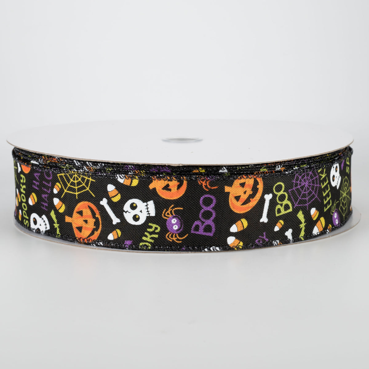 1.5" Halloween Fun Ribbon: Black (50 Yards)
