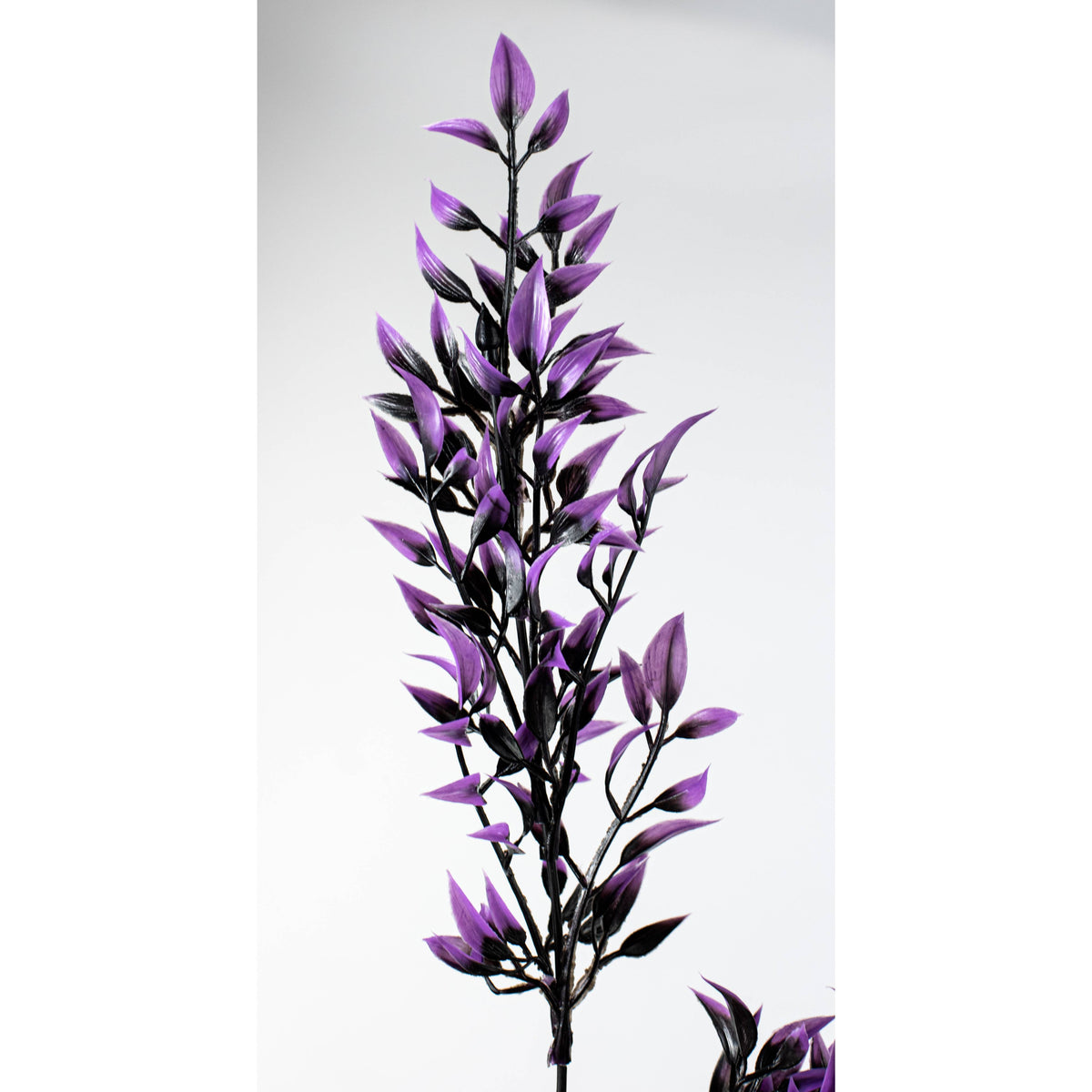 17" Halloween Leaf Bush: Black & Purple detail photo 4
