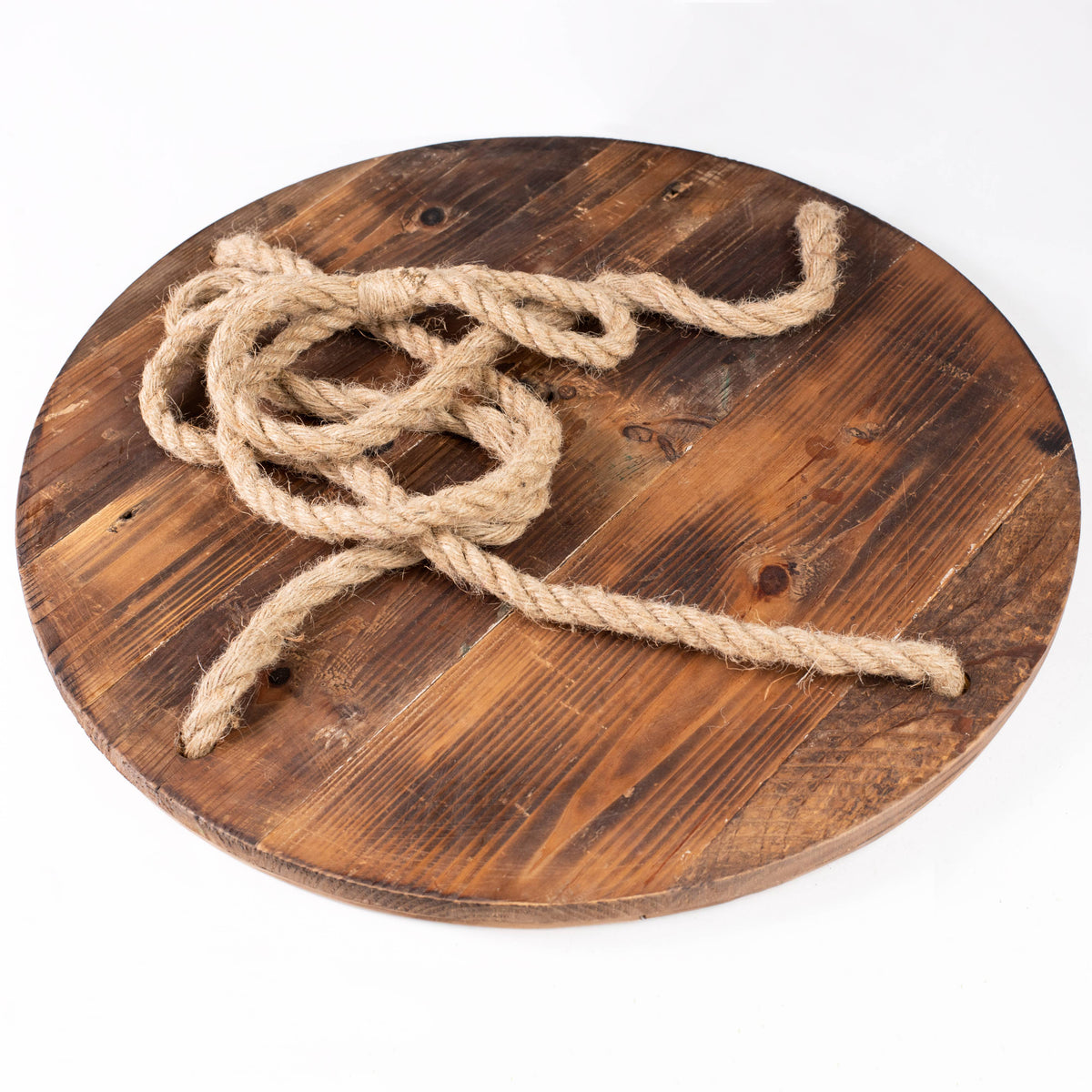 22" Hanging Wood Table: Round detail photo 4