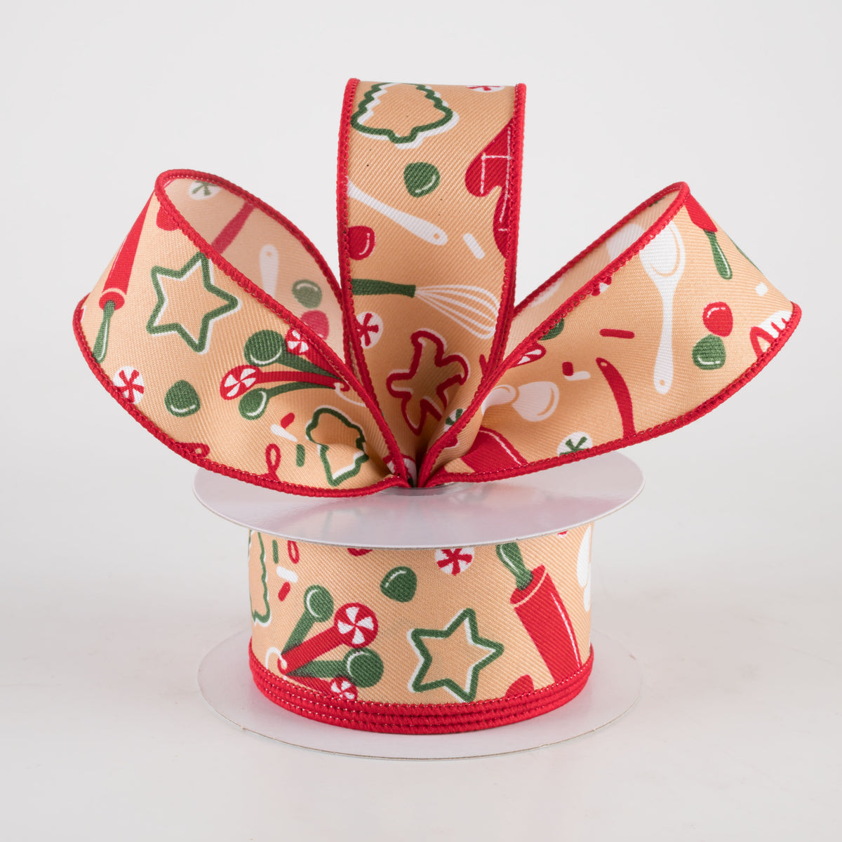 1.5" Holiday Baking Ribbon: Tan (10 Yards) Lifestyle Photo