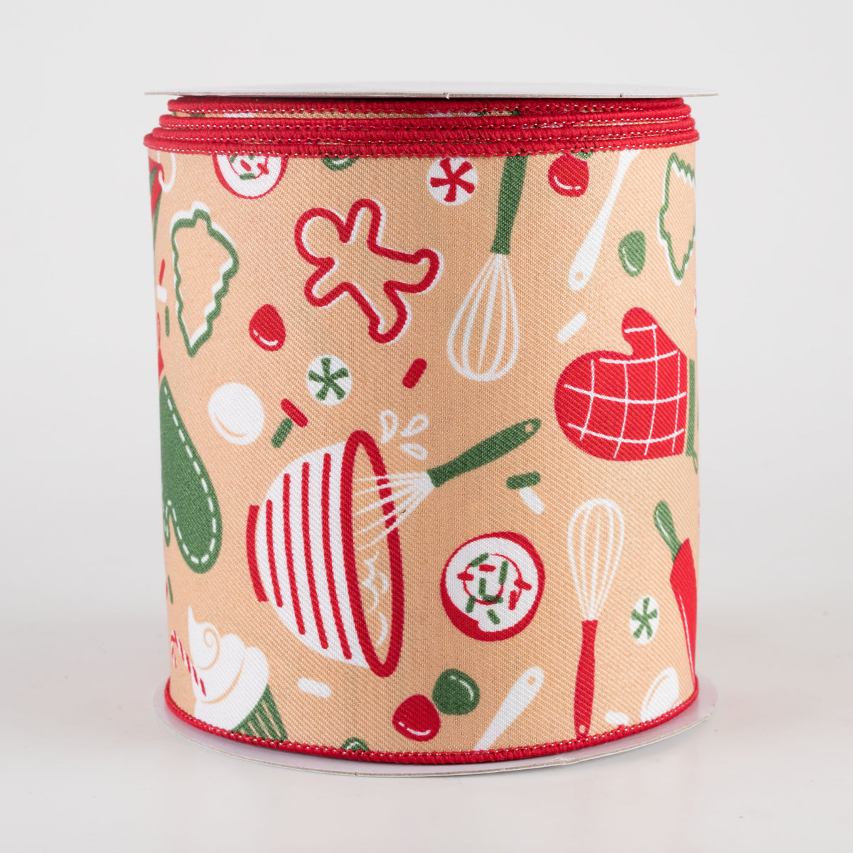 4" Holiday Baking Ribbon: Tan (10 Yards) Item Number: RGF1295R9