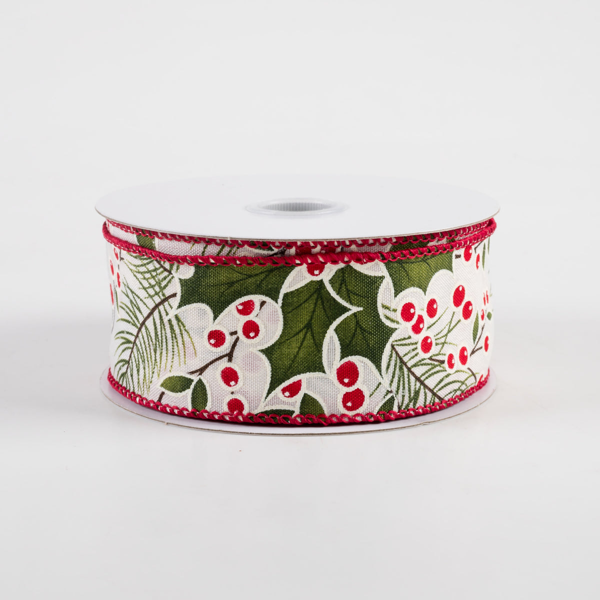 1.5" Holly Berry Ribbon: Red (10 Yards)