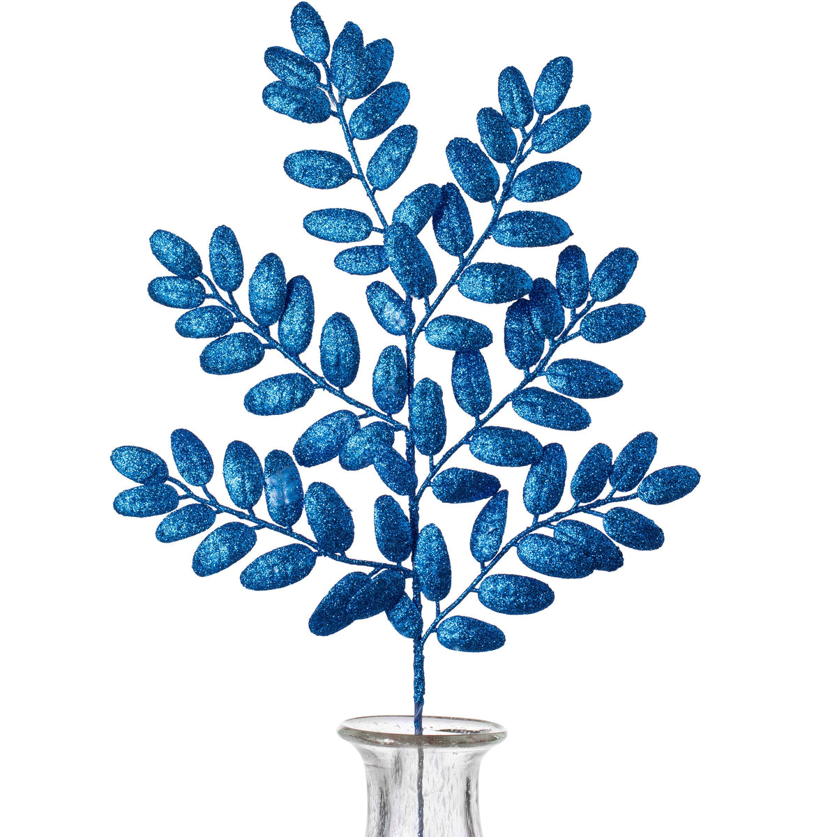 22" Honey Locust Leaf Glitter Spray: Royal Blue Item Number: 262298