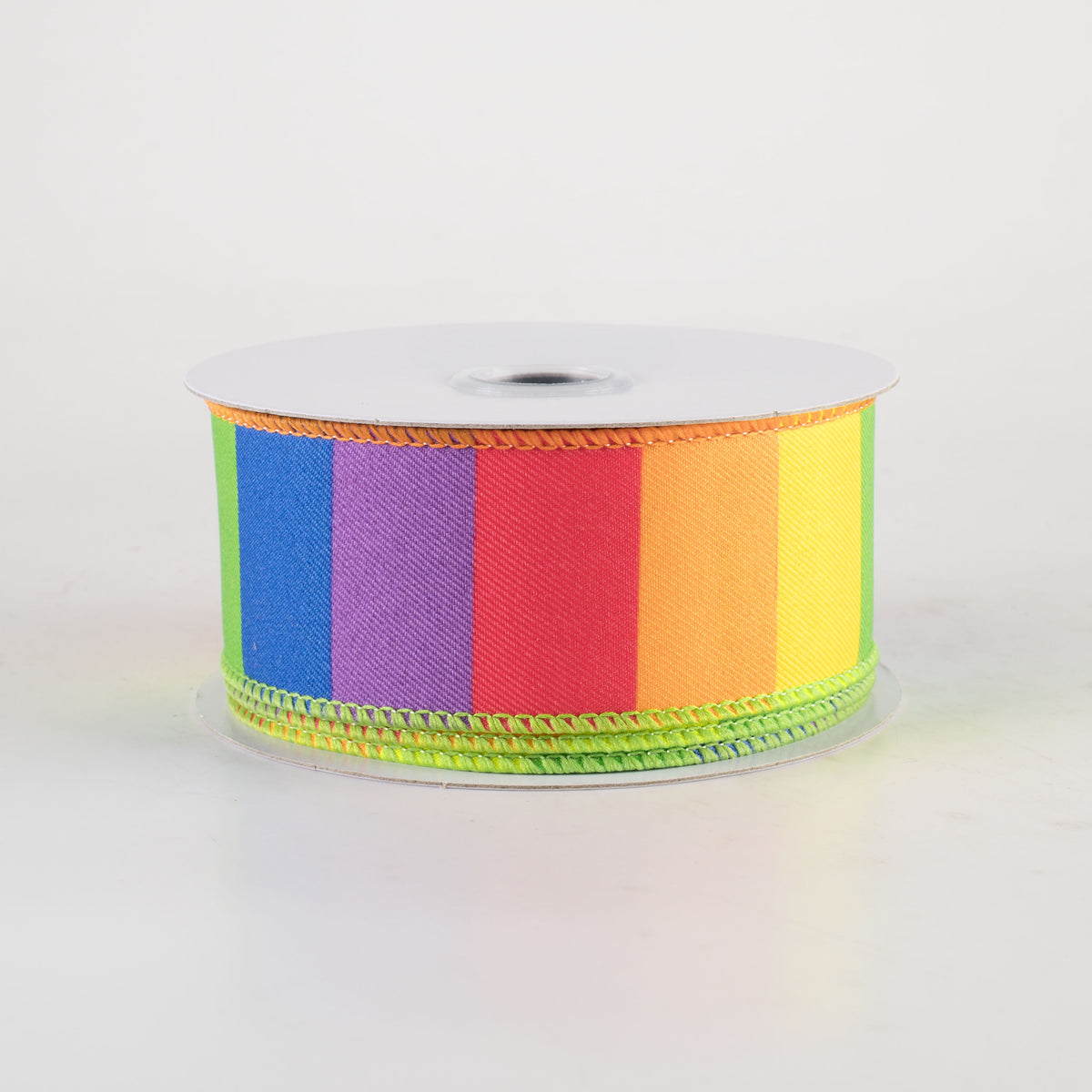 1.5" Horizontal Rainbow Color Blocks Ribbon (10 Yards) Item Number: RGF14923A