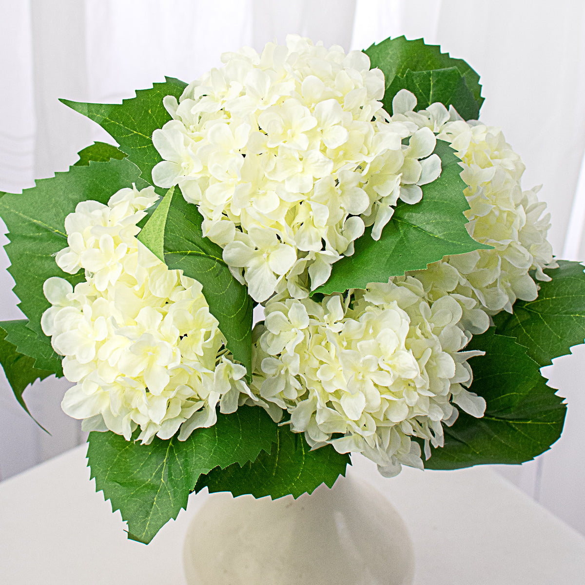 19" Hydrangea Bush: Cream (5) Item Number: 30334CM