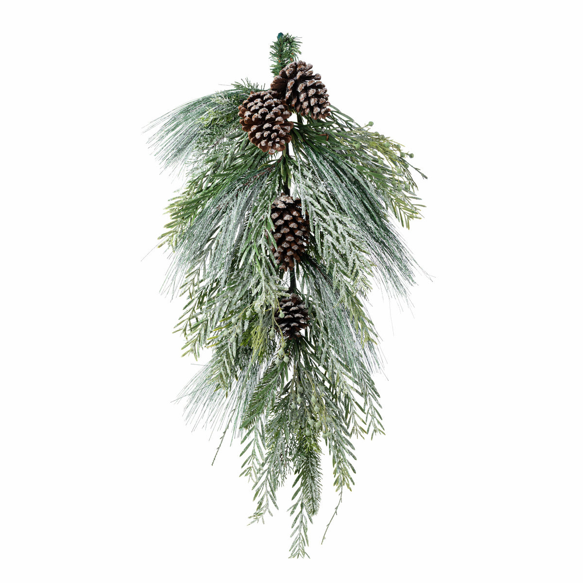 32" Flocked Bryson Pine Teardrop