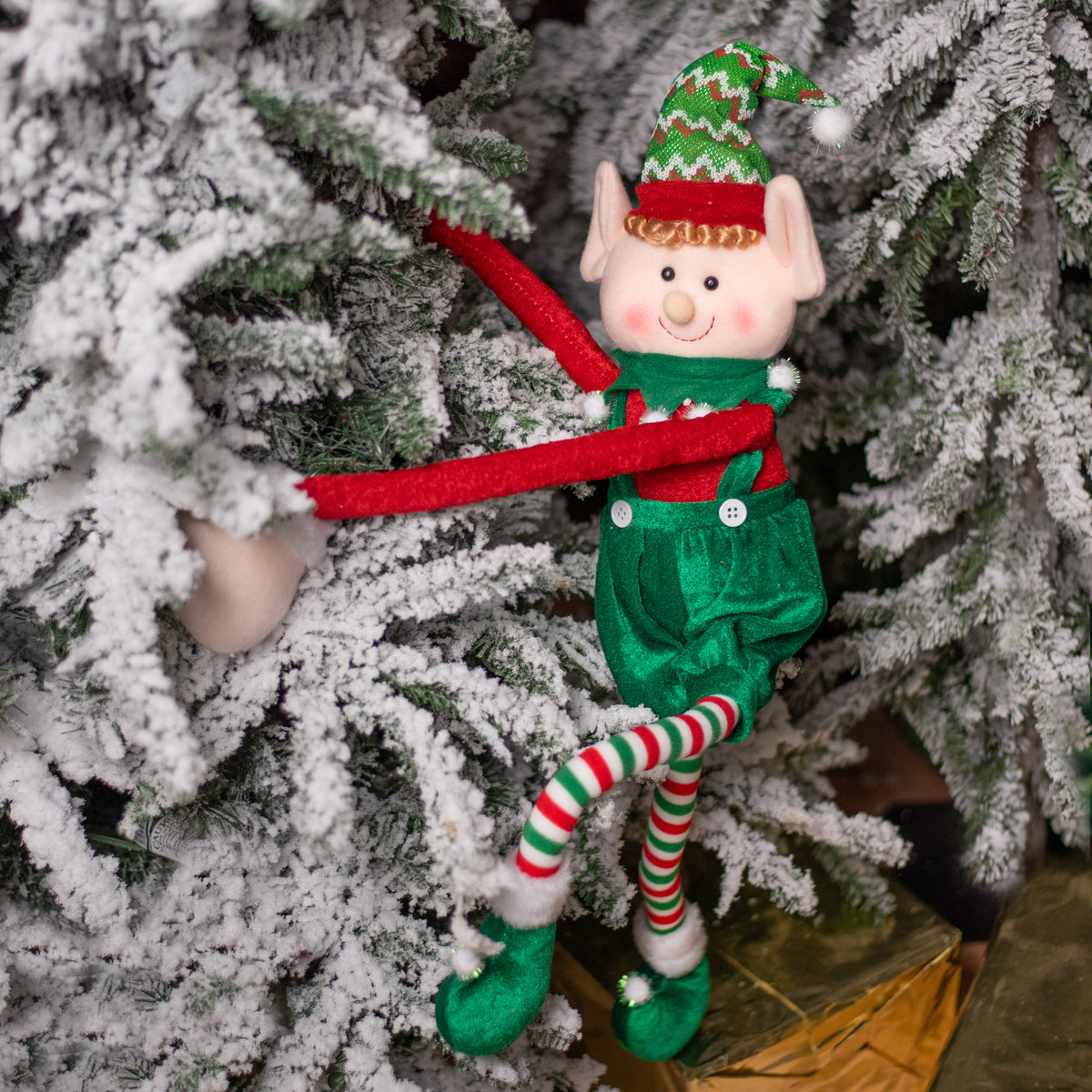23" Long Limbs Elf: Green