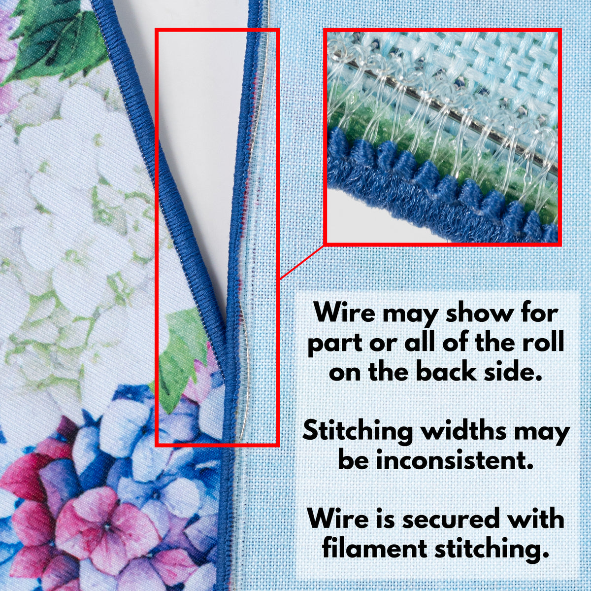 1.5" Double Sided Fused Hydrangeas Ribbon (10 Yards)