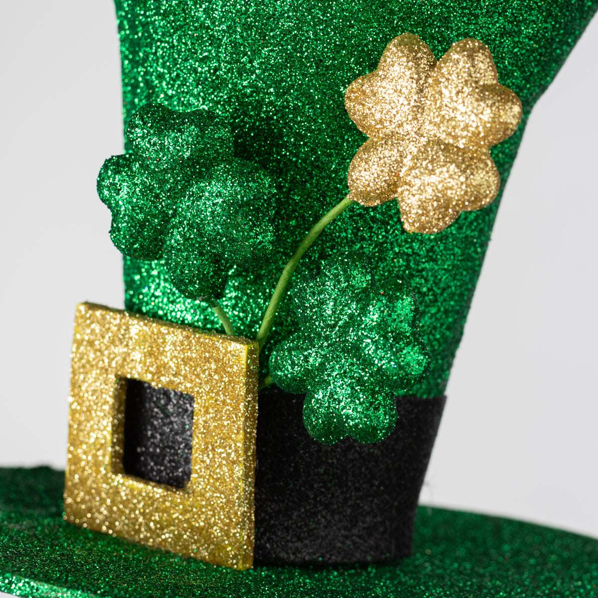 8" Glitter Leprechaun Top Hat Decor
