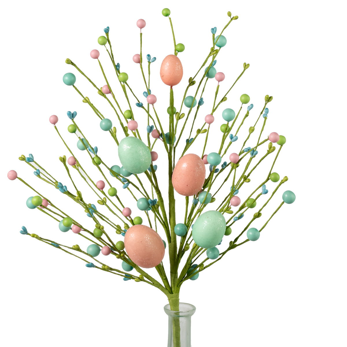 20" Easter Egg Pip Filler Spray: Mint & Peach