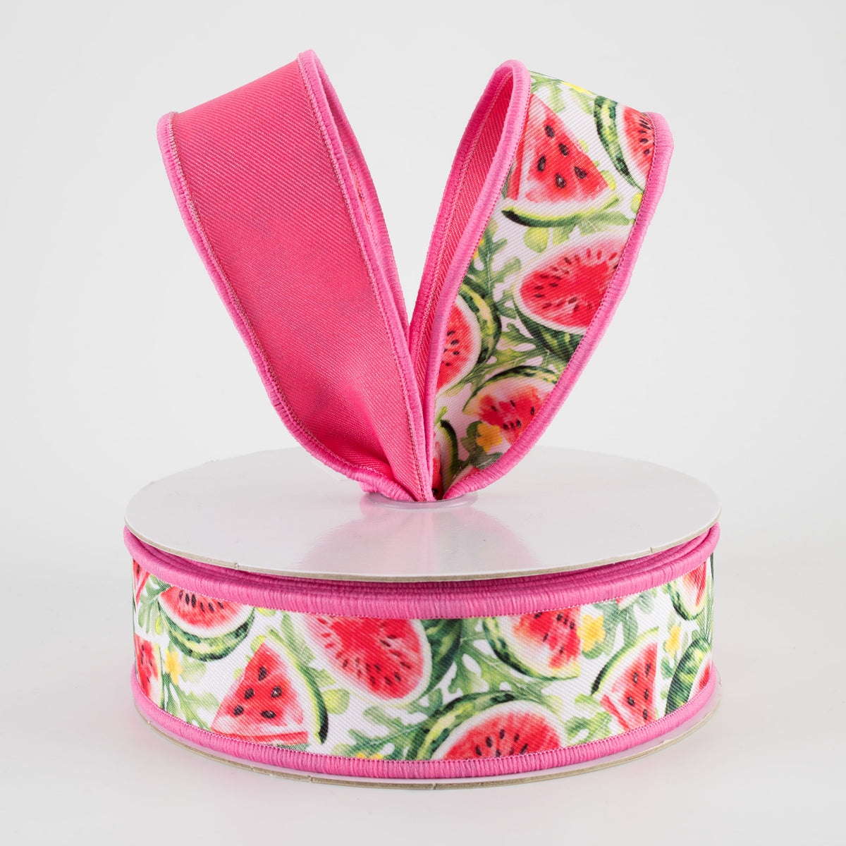 1.5" Double Sided Fused Watermelon Ribbon (10 Yards)
