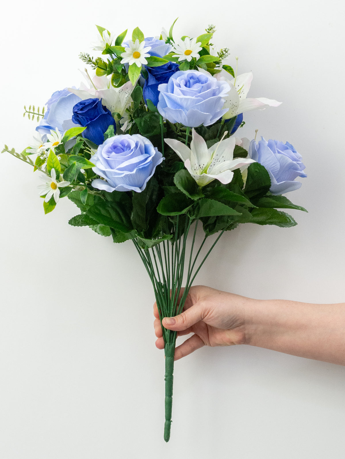 24" Rose & Lily Bush: Blue (24 Stem)