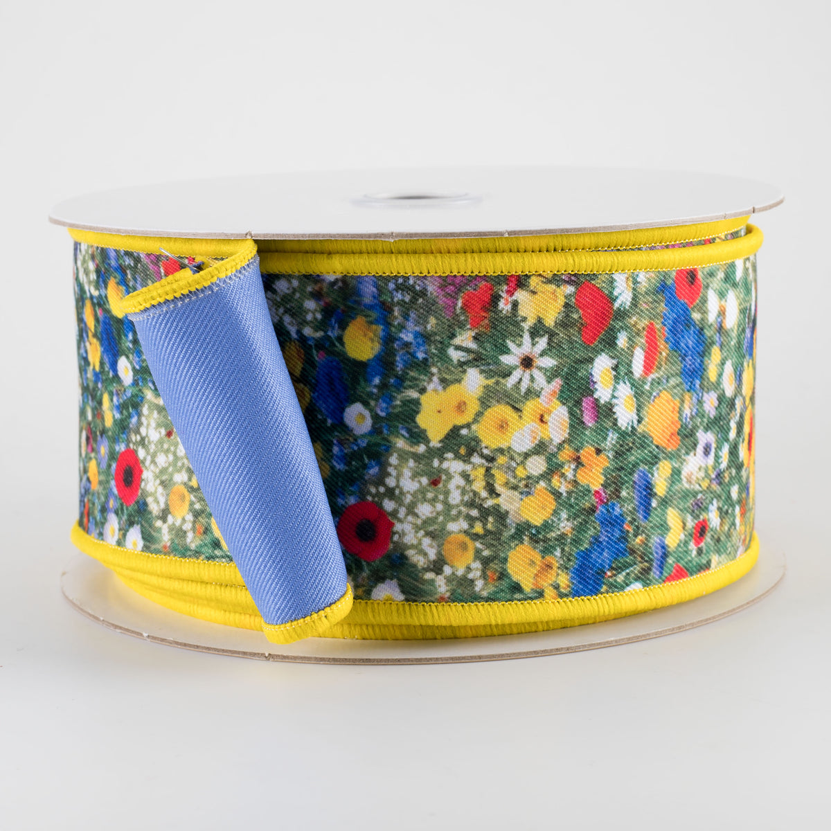 2.5" Double Sided Fused Wildflower Field Ribbon (10 Yards)